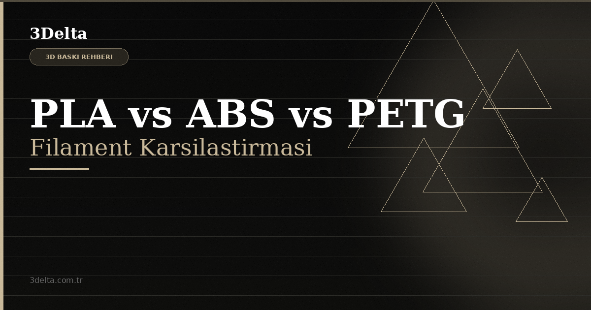 PLA, ABS ve PETG Filament Karşılaştırması: Hangisini Seçmelisiniz?